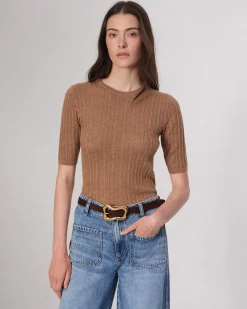 rag & bone Tina Washable Wool Crew Camel New