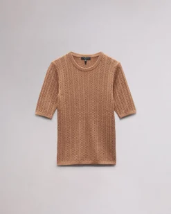 rag & bone Tina Washable Wool Crew Camel New