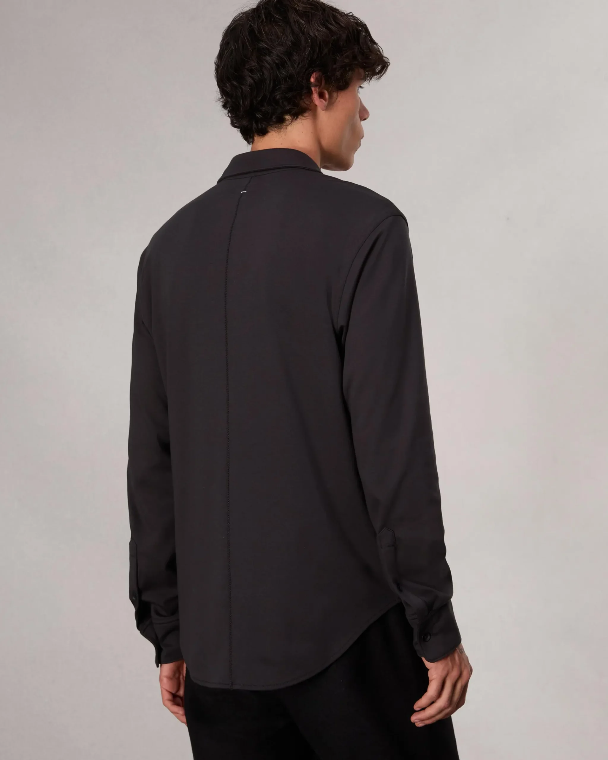 rag & bone Tomlin Pima Cotton Shirt Black Sale
