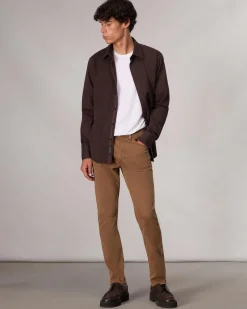 rag & bone Tomlin Stretch-Cotton Dobby Shirt Dk Chocolate Outlet