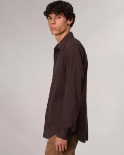 rag & bone Tomlin Stretch-Cotton Dobby Shirt Dk Chocolate Outlet