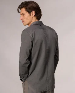 rag & bone Tomlin Stretch-Cotton Dobby Shirt Dark Grey Online
