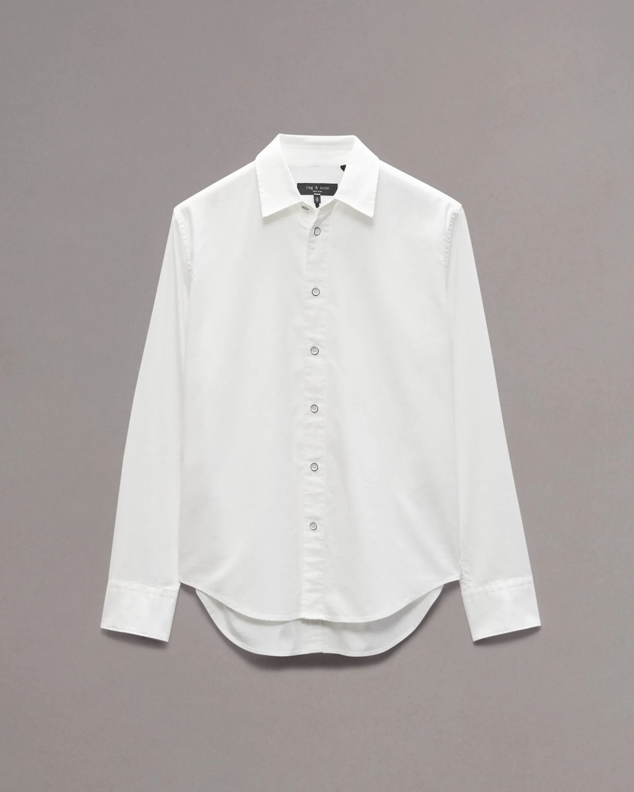 rag & bone Tomlin Stretch-Cotton Dobby Shirt White Store