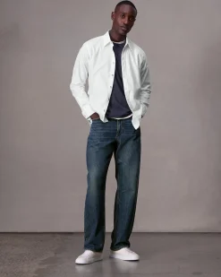rag & bone Tomlin Stretch-Cotton Dobby Shirt White Store