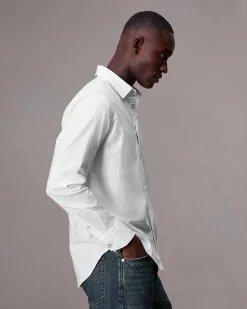 rag & bone Tomlin Stretch-Cotton Dobby Shirt White Store