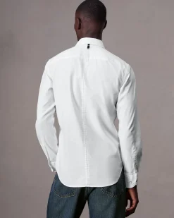 rag & bone Tomlin Stretch-Cotton Dobby Shirt White Store