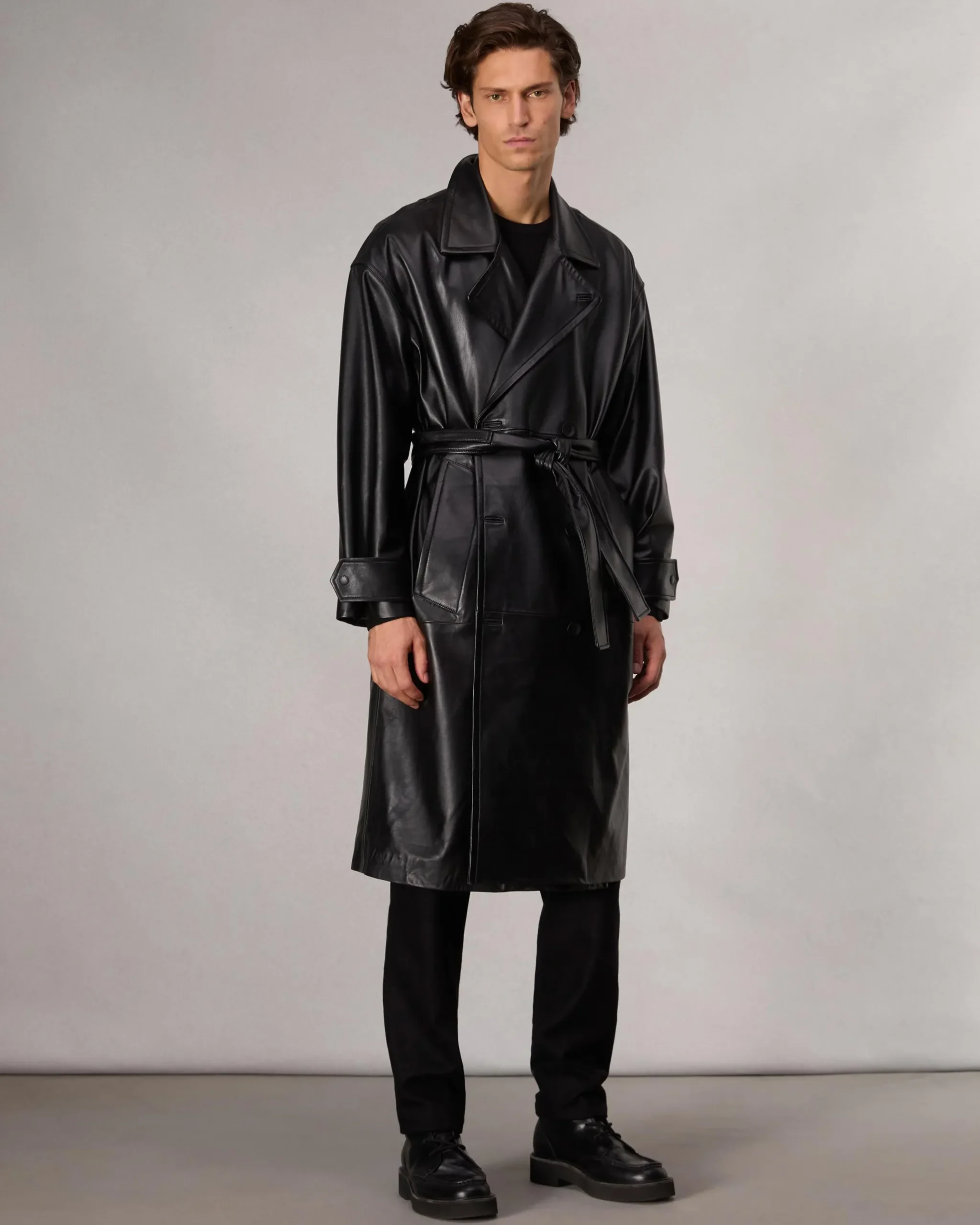 rag & bone Tyler Leather Trench Coat Black Shop