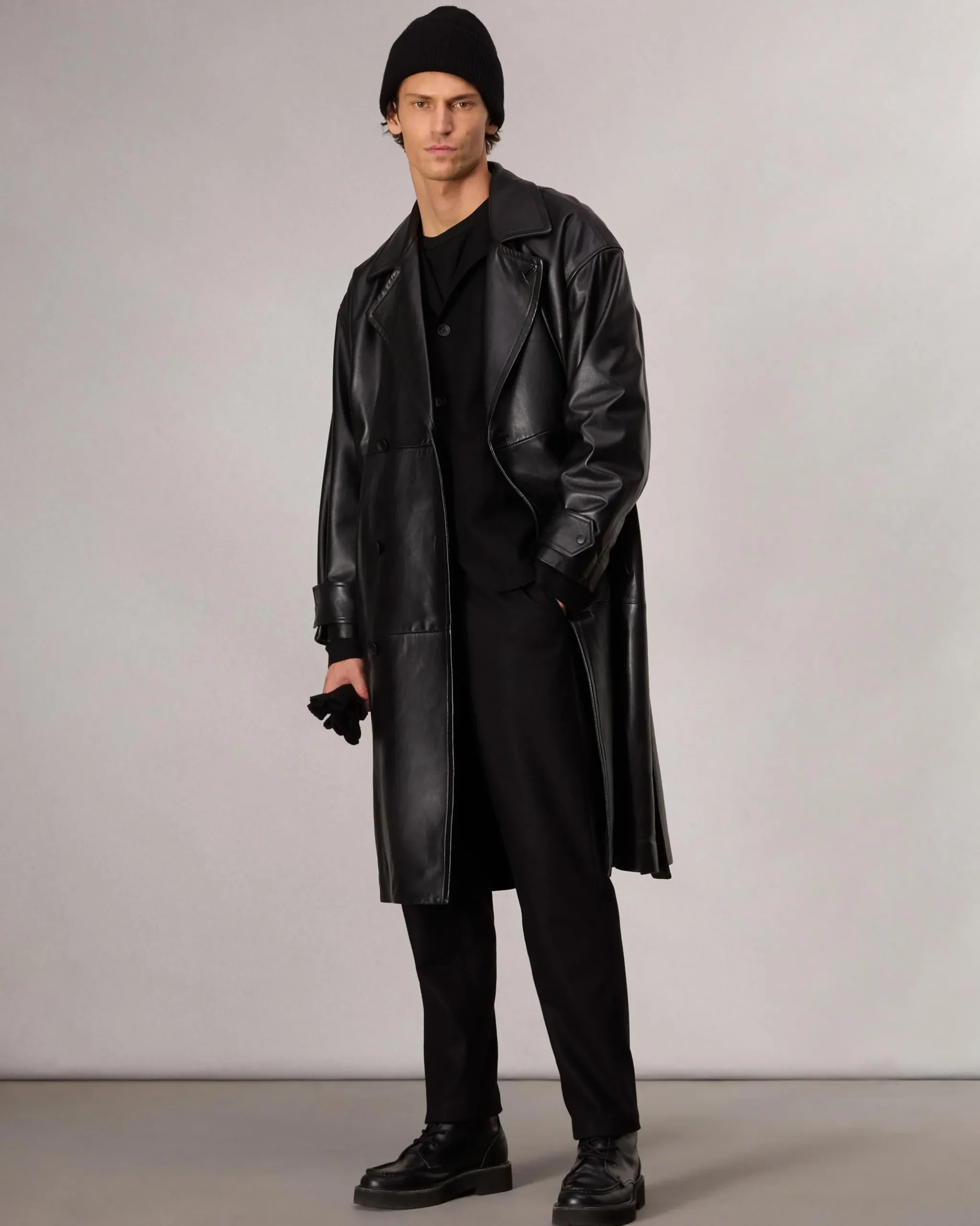 rag & bone Tyler Leather Trench Coat Black Shop