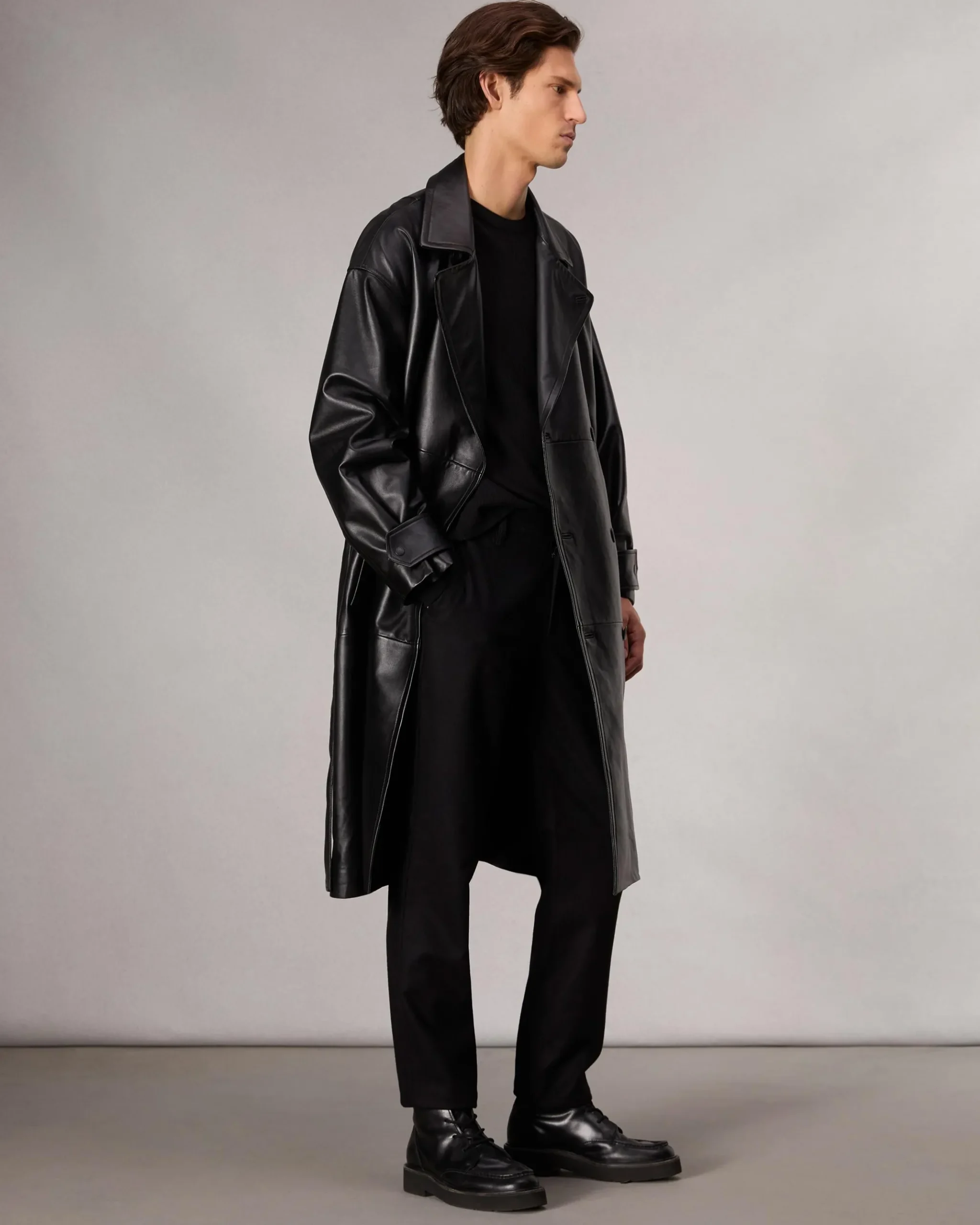 rag & bone Tyler Leather Trench Coat Black Shop