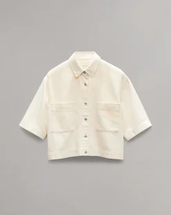 rag & bone Ultra Featherweight Lenna Shirt Ecru Store
