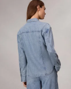 rag & bone Ultra Featherweight Mila Shirt Annie Hot
