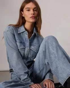 rag & bone Ultra Featherweight Mila Shirt Annie Hot