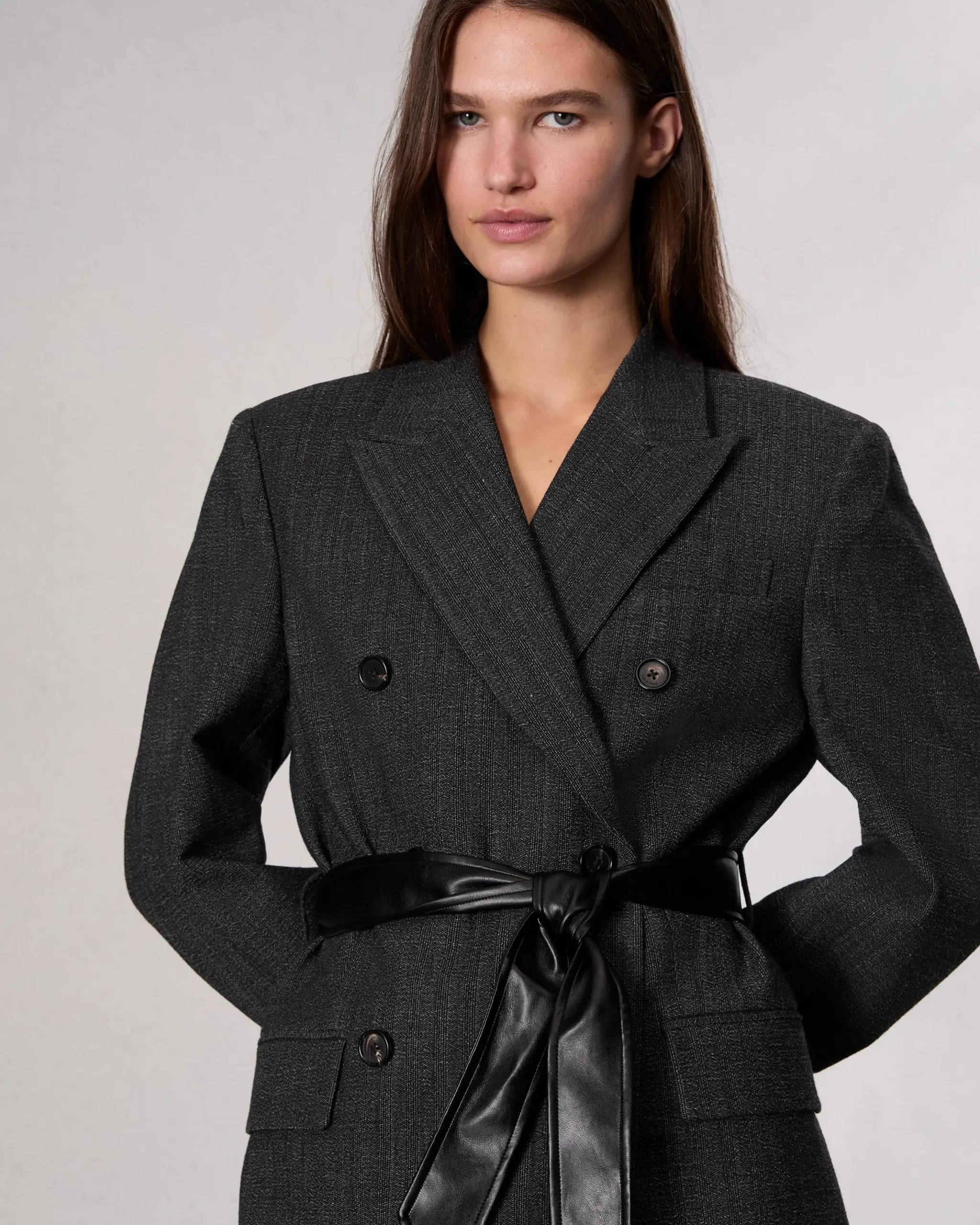 rag & bone Virginia Plaid Blazer Black Discount