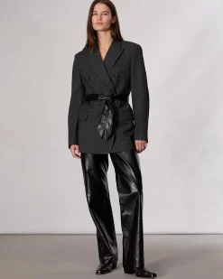 rag & bone Virginia Plaid Blazer Black Discount