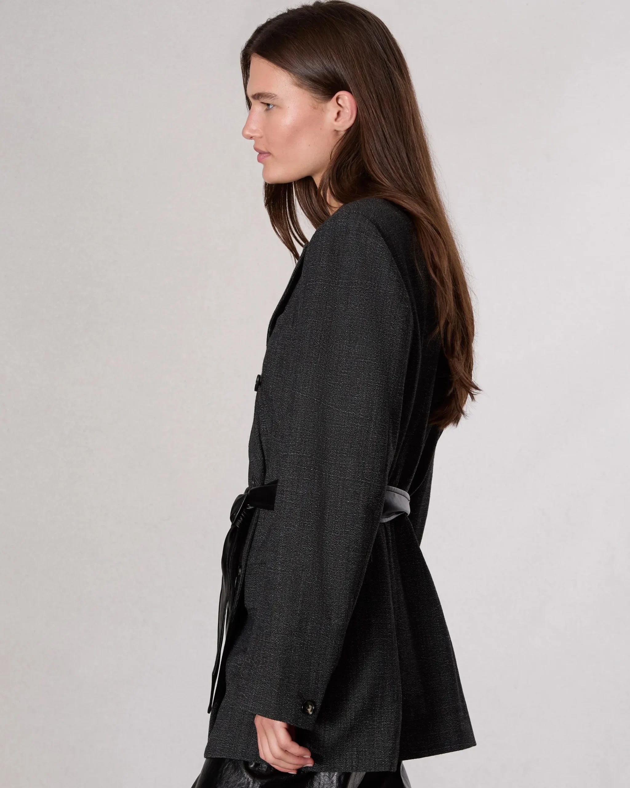 rag & bone Virginia Plaid Blazer Black Discount