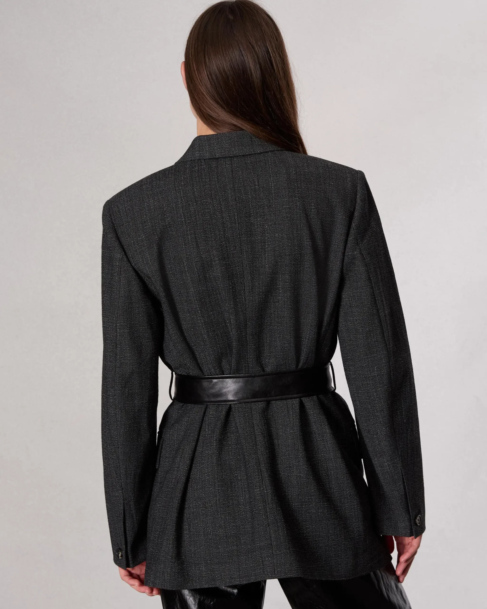 rag & bone Virginia Plaid Blazer Black Discount