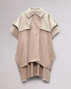 rag & bone Wool Trench Poncho Biscuit Online