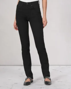 rag & bone Wren Full Length Straight Jean Black Sale