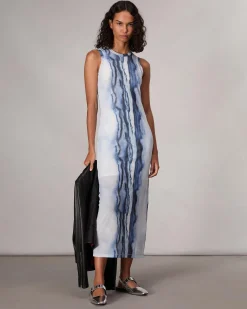 rag & bone Yana Tank Dress Blue Multi New