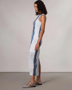 rag & bone Yana Tank Dress Blue Multi New