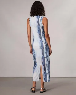 rag & bone Yana Tank Dress Blue Multi New