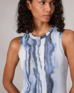 rag & bone Yana Tank Dress Blue Multi New